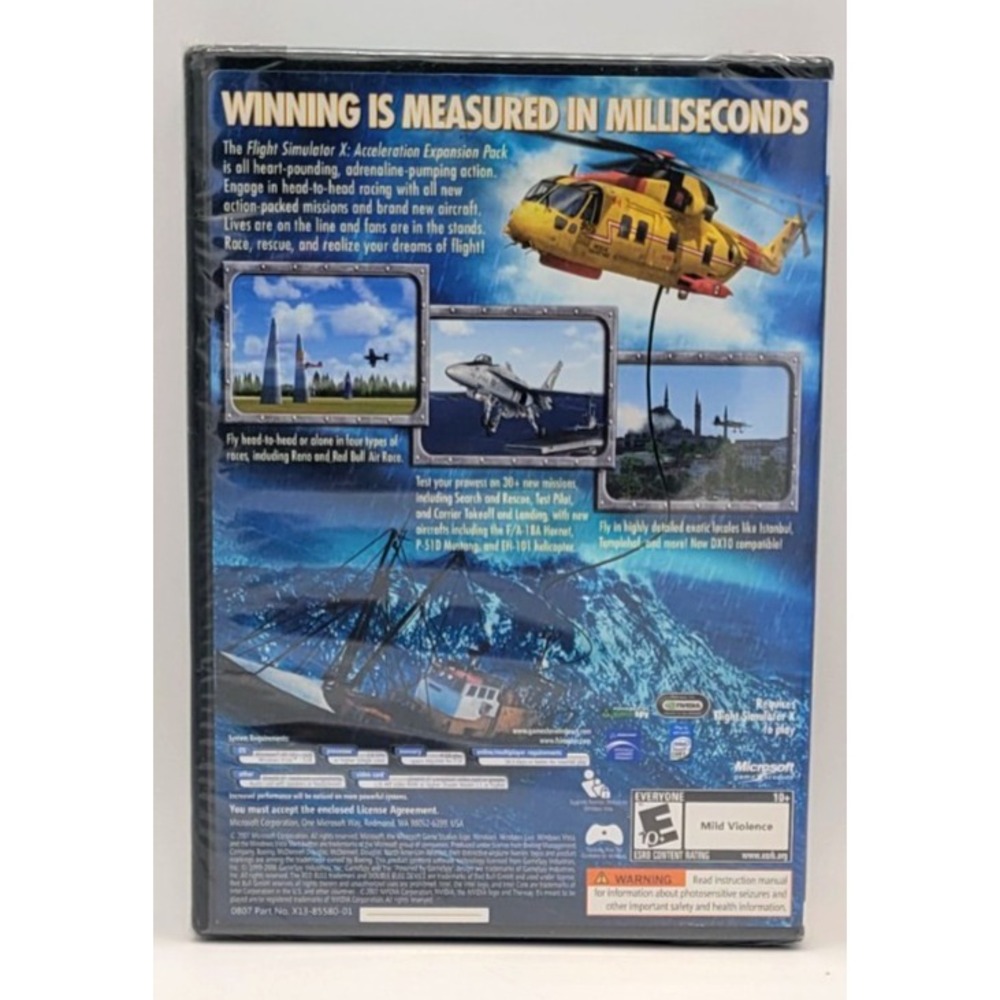 Microsoft Flight Simulator X: Acceleration Expansion‎ Pack (PC DVD, 2007) NEW - Picture 2 of 2